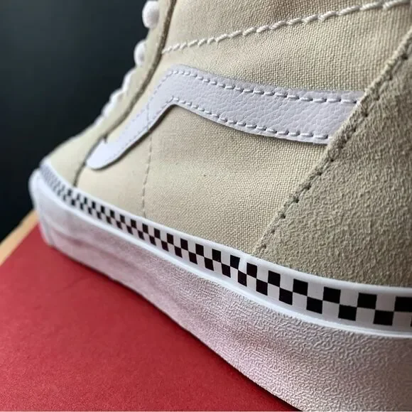 Vans Sk8-Hi Tan Checkered Tapered Women's Various Sizes